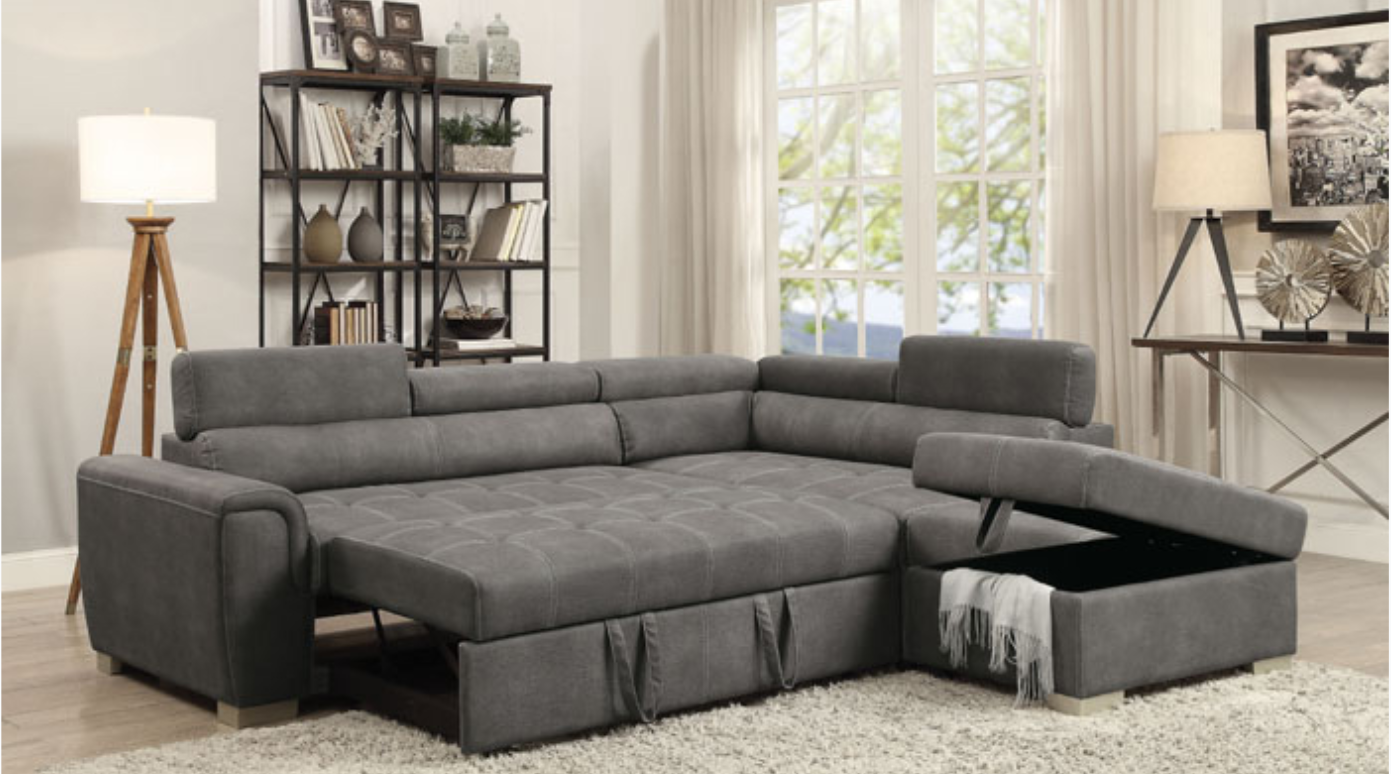 Carol sofa with bed and storage ottoman