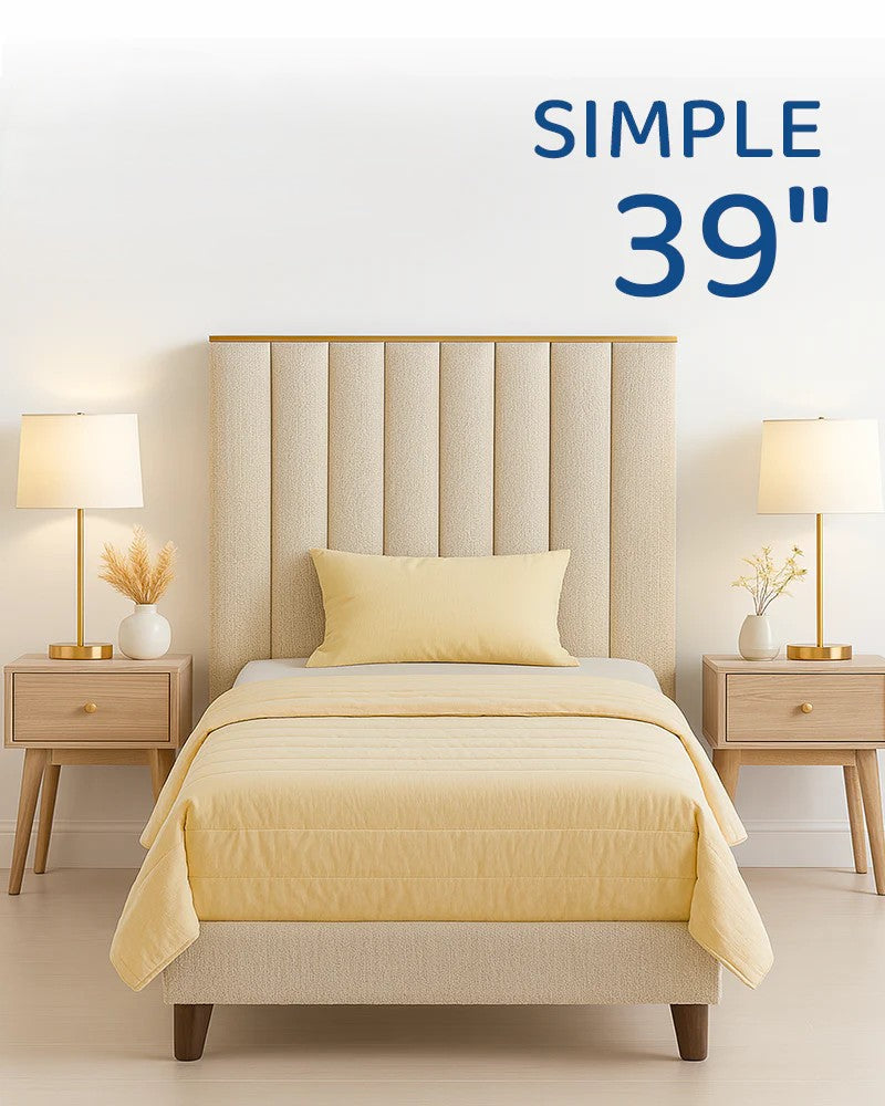 Single 39-inch bed with slatted platform