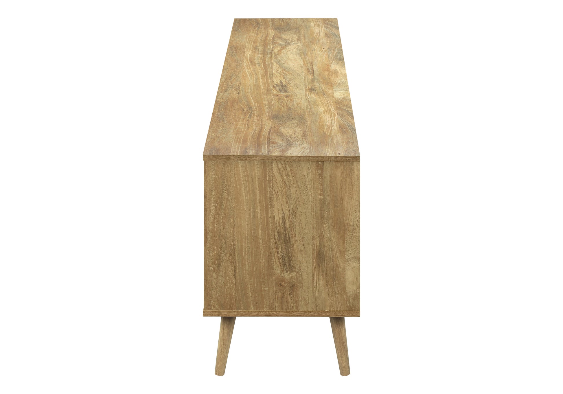 Meuble TV Mid-Century 72" avec rangement — Noyer