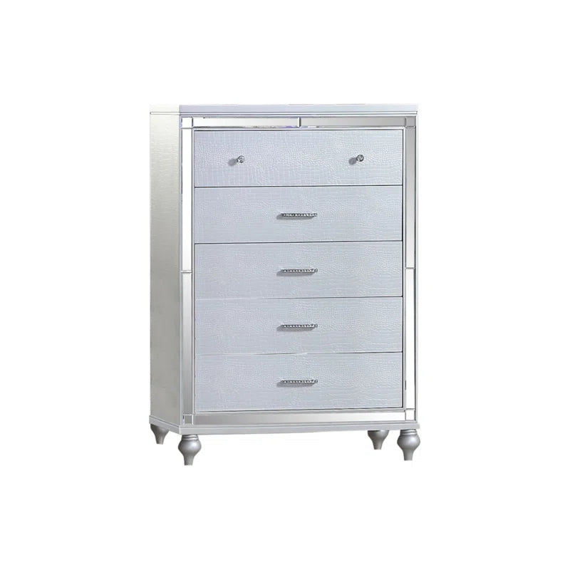 Ensemble de chambre à coucher élégant King Size — Blanc