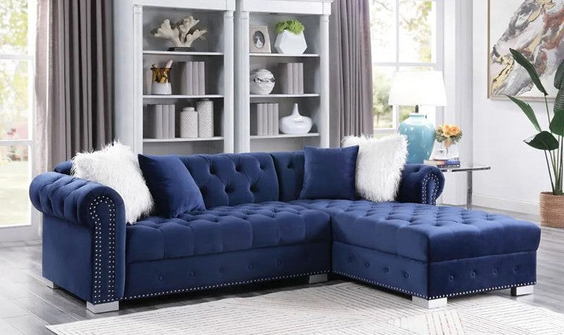 Canapé d'angle avec canapé capitonné 