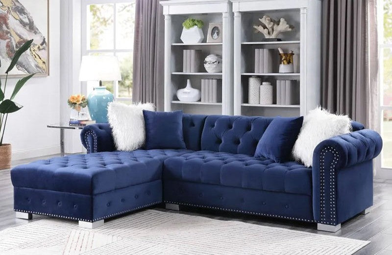 Canapé d'angle avec canapé capitonné 