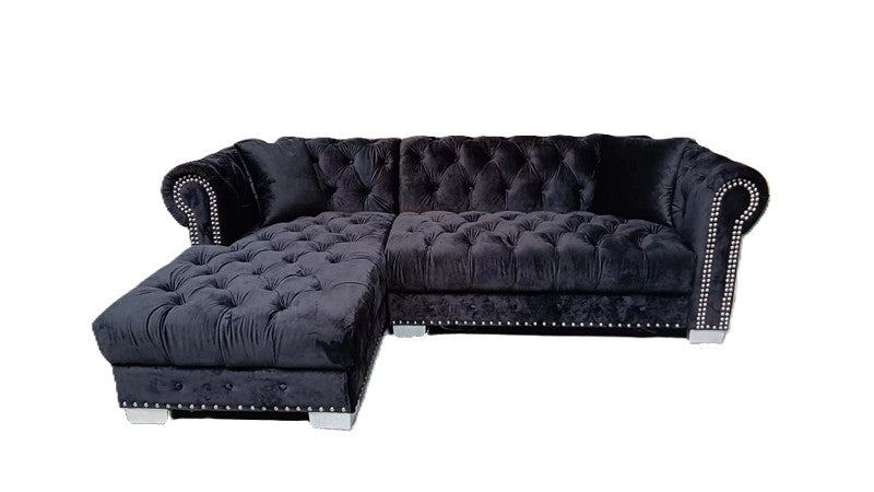 Canapé d'angle avec canapé capitonné 