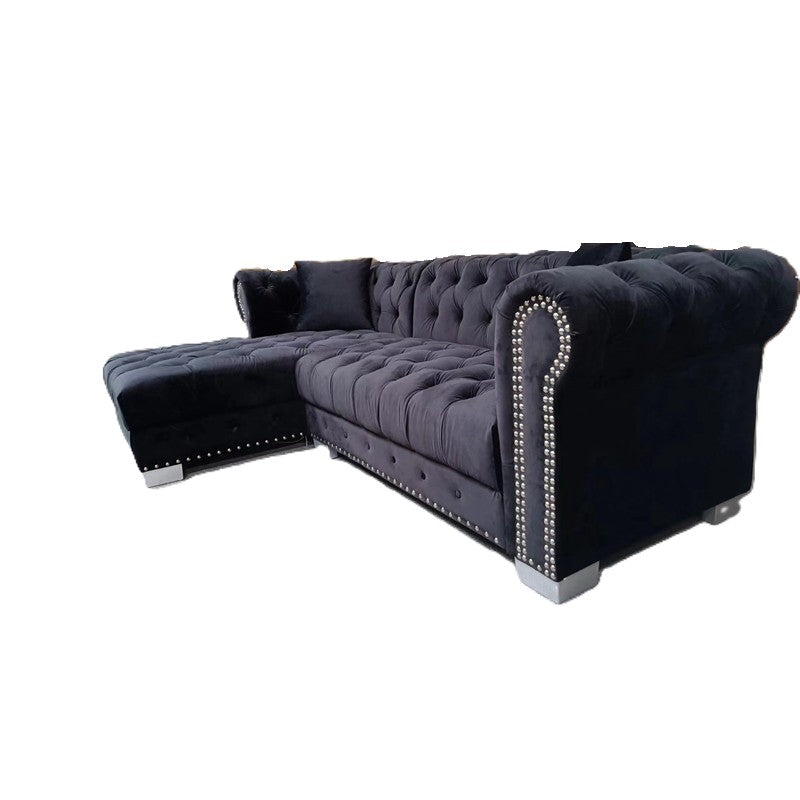 Canapé d'angle avec canapé capitonné 