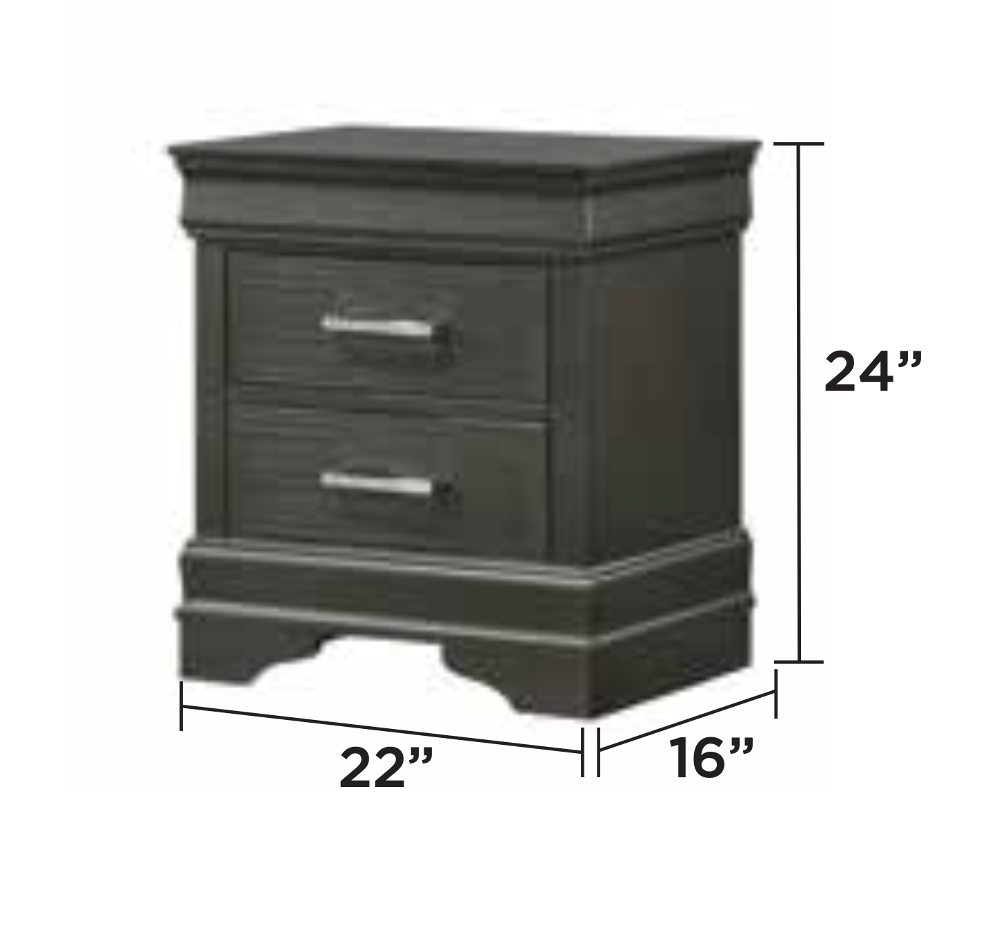 Luxury Bedroom Set Queen – Gunmetal Grey