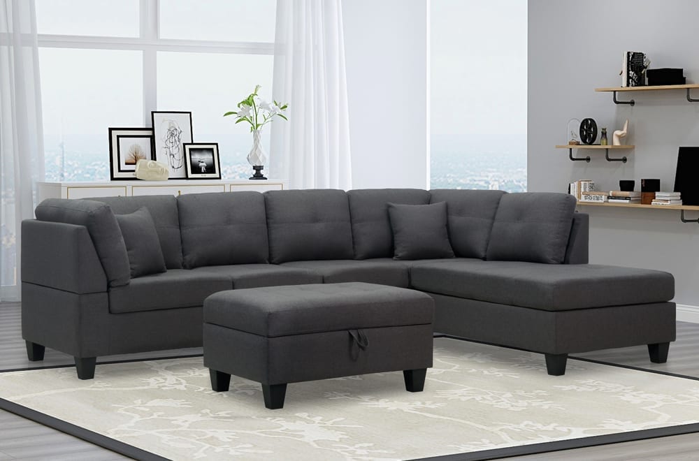 Canapé sectionnel réversible - Anthracite