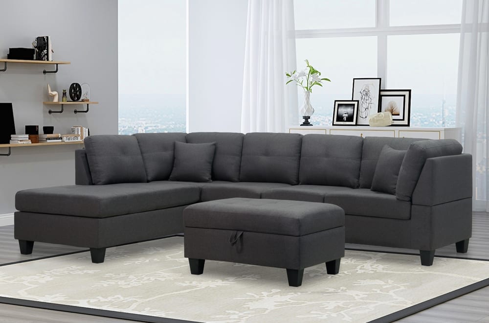 Canapé sectionnel réversible - Anthracite