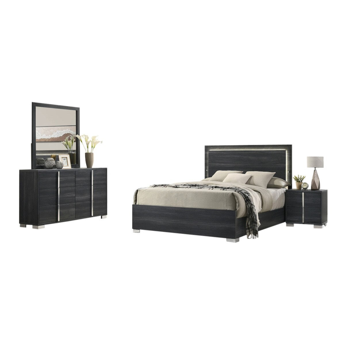 Ensemble de chambre Aphro king 4 pièces