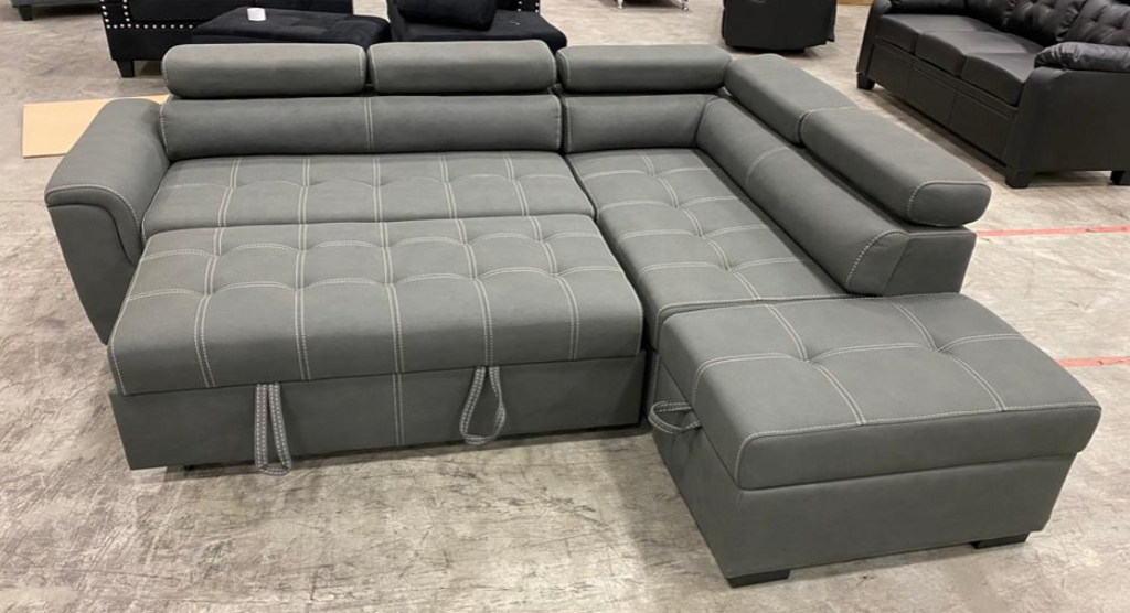 Carol sofa with bed and storage ottoman