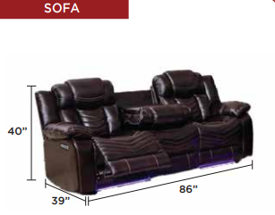 Rogue electric recliner 3pcs