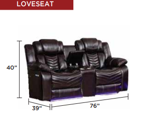Rogue electric recliner 3pcs