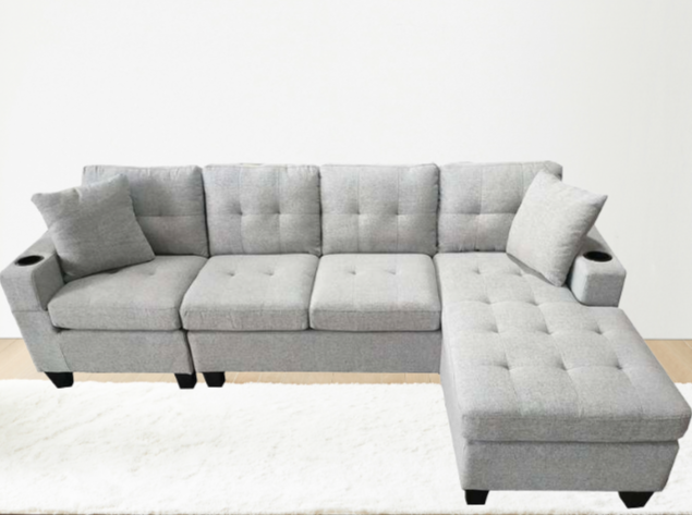 Canapé d'angle 4 places pour la toux