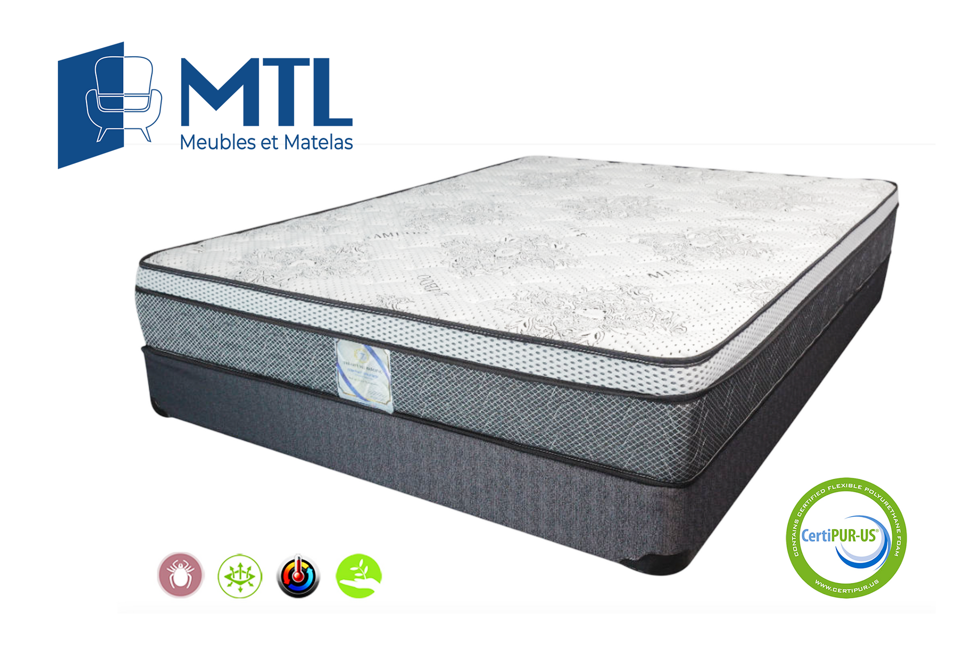 Comfort Dreamer mattress with bamboo top – matela avec mousse et dessus en bambou – colchón con núcleo de alta densidad y cubierta de bambú à Montréal