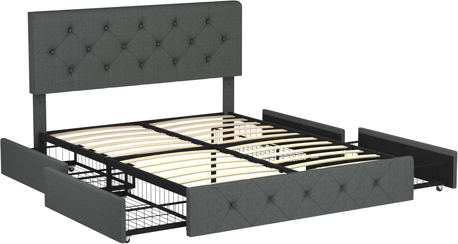 Queen bed with 4 drawers